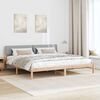 vidaXL Bedframe Bruin en lichtgrijs 200 x 200 cm Massief grenenhout
