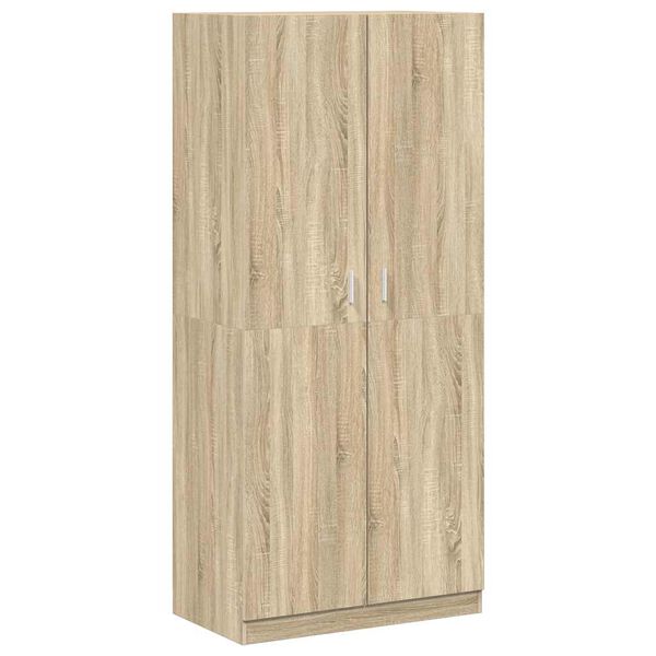 vidaXL Kledingkast 90x52x200 cm bewerkt hout sonoma eikenkleurig