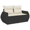 vidaXL Tuin Sofa Set met kussen met opslag 14 pcs Zwart en cr&egrave;me