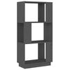 vidaXL Boekenkast/kamerscherm 51x25x101 cm massief grenenhout grijs