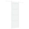 vidaXL Schuifdeur Wit 83 x 232 cm Massief grenenhout