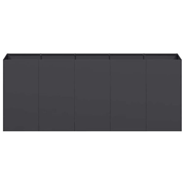 vidaXL Plantenbak 200x40x80 cm koudgewalst staal zwart