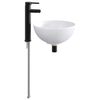vidaXL Badkamer Waskom Mat Zwart 32 x 32 x 13 cm Metaal