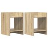 vidaXL Plantenstandaard 2 st Sonoma Eiken 30 x 30 x 40 cm