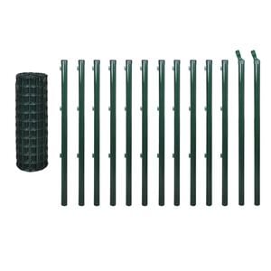 vidaXL Euro hek 25x0,8 m staal groen