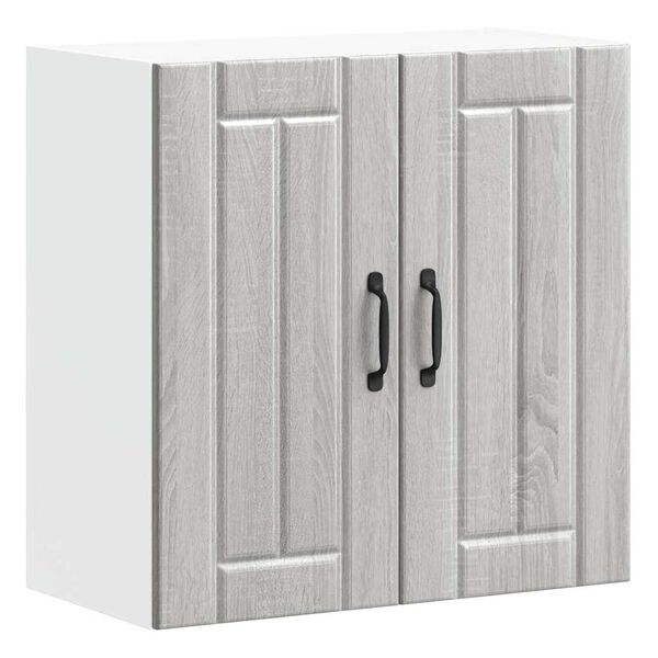 vidaXL Keukenwandkast Lucca bewerkt hout grijs sonoma eikenkleur