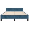vidaXL Bedframe zonder matras 120x200 cm fluweel donkerblauw