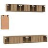 vidaXL Tv-meubelset 6 pcs artisanaal eikenkleurig 100 x 30 x 30 cm