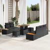 vidaXL Tuin Sofa Set 8 pcs Zwart Poly Rattan en Poedergecoat Staal