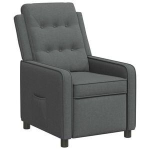 vidaXL Ligstoel Donkergrijs 65 x 93 x 102 cm Stof