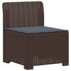 vidaXL E&eacute;npersoons Tuinbank met Kussen Rattan Look PP Bruin