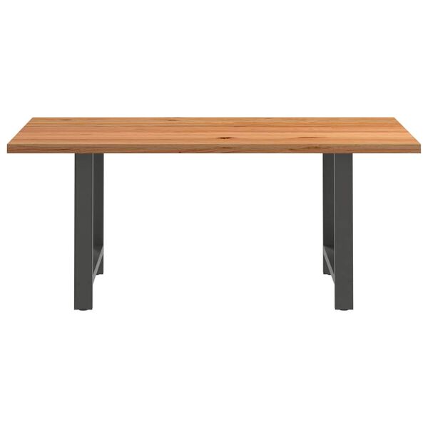 vidaXL Eettafel rechthoekig 180x100x74 cm massief eikenhout lichtbruin
