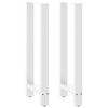 vidaXL Bartafelpoten 2 st 50x(100-101) cm staal wit