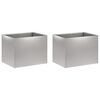 vidaXL Plantenbak 2 st zilver 40 x 30 x 30 cm Gegalvaniseerd staal