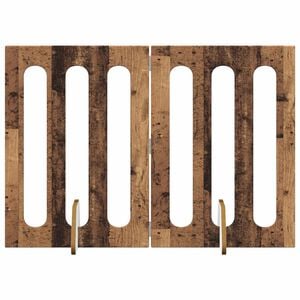 vidaXL Opvouwbaar huisdierhek 2 st Eikenhout 100,5 x 38 x 70 cm