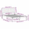 vidaXL Bedframe Lichtgrijs 140 x 200 cm Massief grenenhout