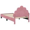 vidaXL Bedframe voor kinderen met hoofdbord Roze 80 x 160 cm Fluweel