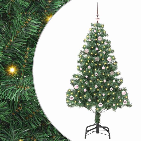 vidaXL Kerstboom met 150 LED met standaard Groen 150 cm PVC