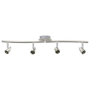 vidaXL Plafondspot met schijnwerpers Nikkel 61 x 10 x 12,5 cm Metaal