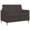 vidaXL Bank met opslag Donkerbruin 122 x 78 x 87 cm Polyester