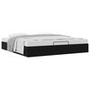 vidaXL Ottoman Bedframe Zwart King size Kunstleer