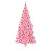 vidaXL Kerstboom met 300 LED met standaard Roze 210 cm PVC