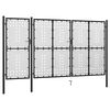 vidaXL Poort 400x175 cm staal zwart