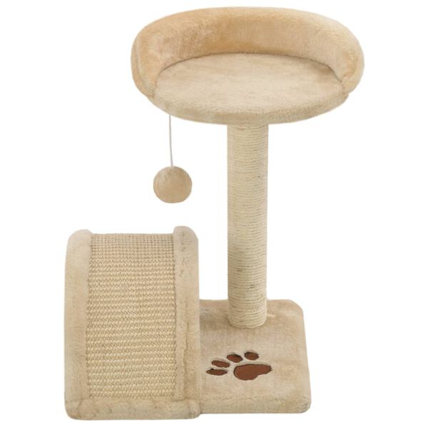 vidaXL Kattenkrabpaal met sisal krabpaal 40 cm beige en bruin
