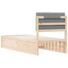 vidaXL Bedframe met Gevoerd Hoofdgedeelte Lichtgrijs 75 x 190 cm