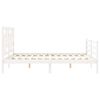 vidaXL Bedframe met hoofdbord massief hout wit