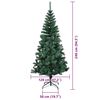 vidaXL Kunstmatig Voorverlicht Kerstboom Groen 240 cm PVC en Metaal