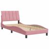 vidaXL Bedframe zonder matras "Hanko" fluweel roze 90x200 cm