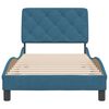 vidaXL Bedframe zonder matras fluweel blauw 90x200 cm