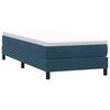 vidaXL Boxspring met matras fluweel donkerblauw 80x220 cm