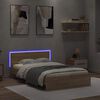 vidaXL Bedframe met hoofdeinde en LED sonoma eikenkleurig 140x190 cm