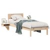 vidaXL Bedframe met hoofdeinde Bruin 75 x 190 cm Massief grenenhout
