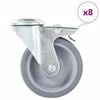 vidaXL 8 st Zwenkwielen met boutgaten 100 mm
