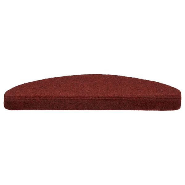 vidaXL Trapmatten Zelfklevend 20 stuks 65x21x4 cm Bordeaux Rood Halfrond Groot