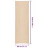 vidaXL Vloerkleed ZIZUR beige binnen en buiten 80x250 cm jute look