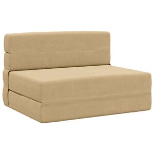 vidaXL Vouwbare Bankbed Groen Grijs 70 x 72 x 60 cm Stof
