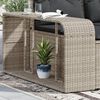 vidaXL Opbergschappen 2 st poly rattan lichtgrijs