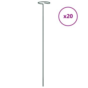 vidaXL Plantenstaken 20 st 40 cm staal donkergroen