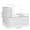 vidaXL 5-delige Loungeset met kussens poly rattan zwart