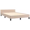 vidaXL Bedframe met hoofdeinde zonder matras Cappuccino 120x200 cm