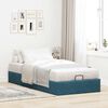 vidaXL Bedframe zonder matras 90x200 cm fluweel donkerblauw