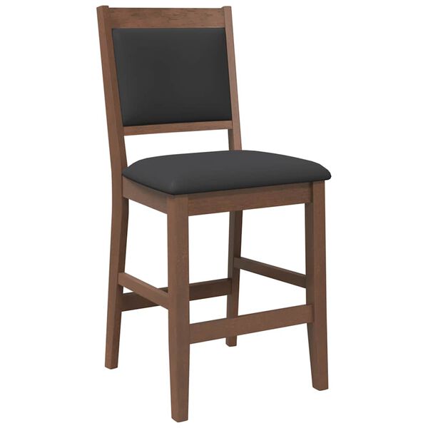 vidaXL Barkrukken met kussens 2 stuks Bruin massief hout rubber