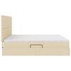 vidaXL Opbergbed met LED met matras Cr&egrave;me 200 x 200 cm Polyester