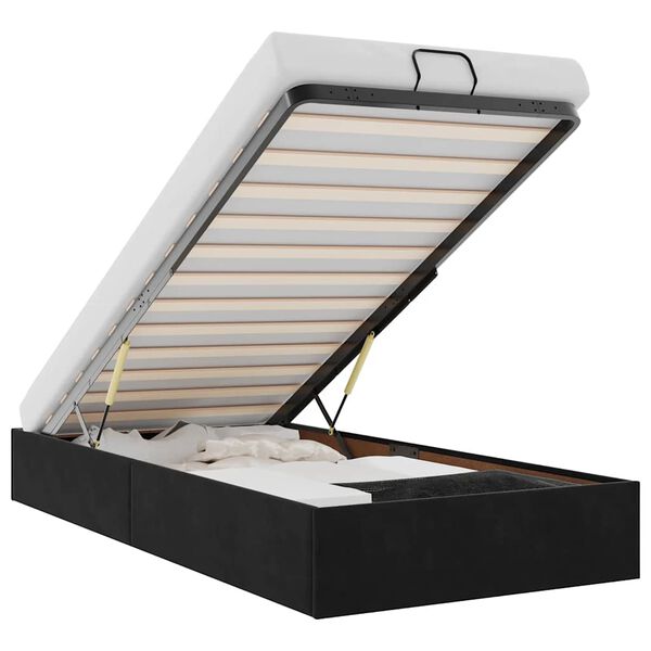 vidaXL Bedframe zonder matras 90x190 cm fluweel zwart