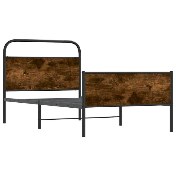vidaXL Bedframe zonder matras bewerkt hout sonoma eikenkleur 100x190cm