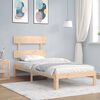 vidaXL Bedframe met hoofdbord massief hout